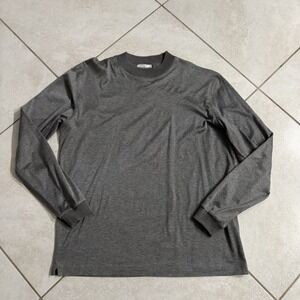 Maus & Hoffman Shirt Mens 50 Large Gray Long Sleeve Crewneck Made In Italy